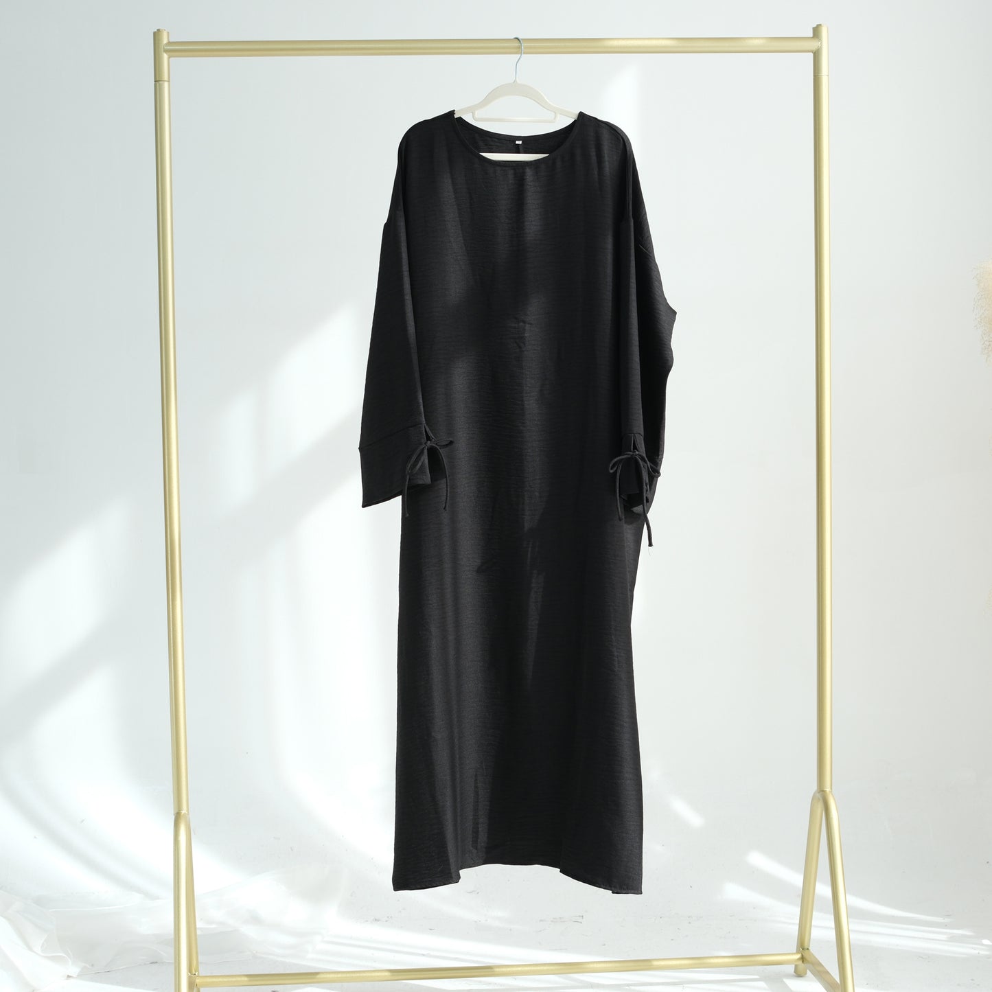 Pretty Turkish Solid Color Casual Robe Dresses