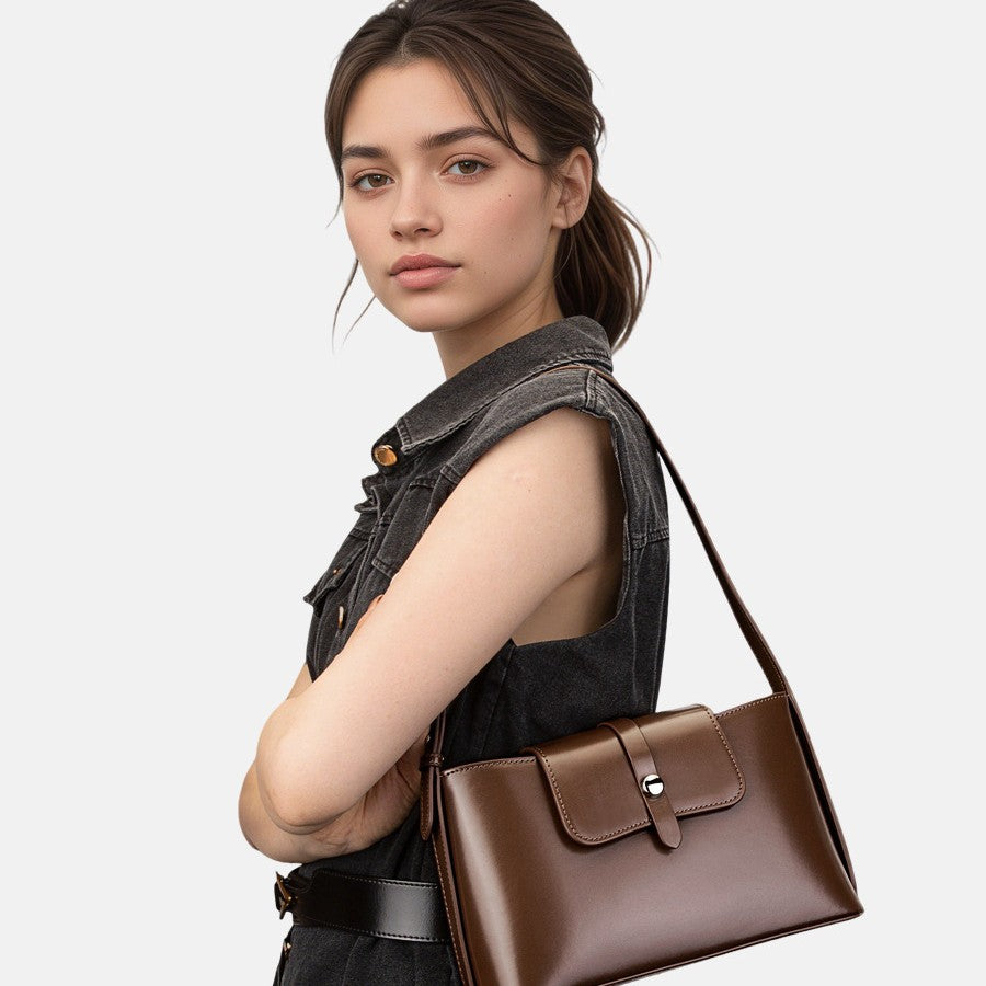 Women's Niche Underarm Genuine Leather High-grade Bags