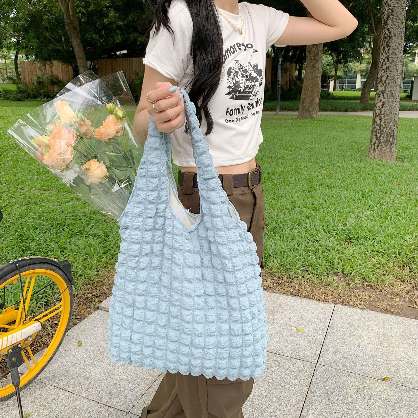 Western Style Cloud Bubble Flower Vest Shoulder Bags