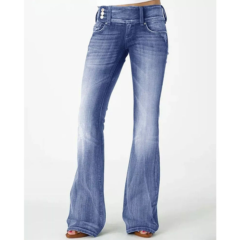 Casual Source Retro Side Button Skinny Jeans