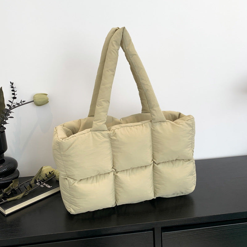 Women's Underarm Down Cotton Coat Large Capacity Shoulder Bags