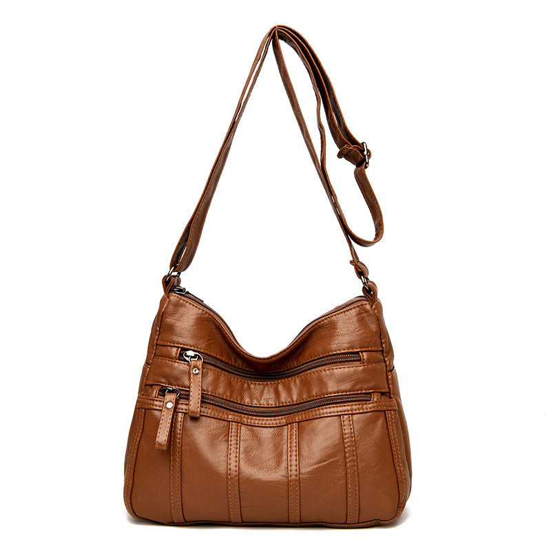 Women's Fashion Soft Washed Mother Lightweight Trendy Men's Messenger Bags