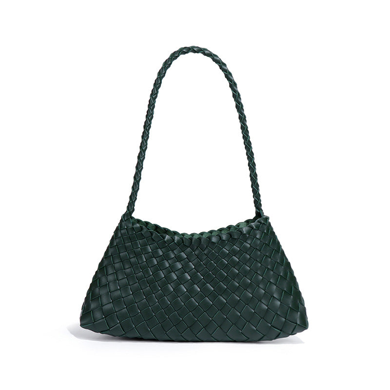 Women's Live Single Fashion Woven Underarm Retro Shoulder Bags