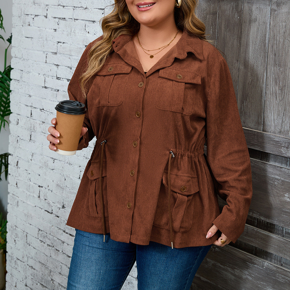 Women's Autumn Retro Large Solid Color Mid-length Blouses