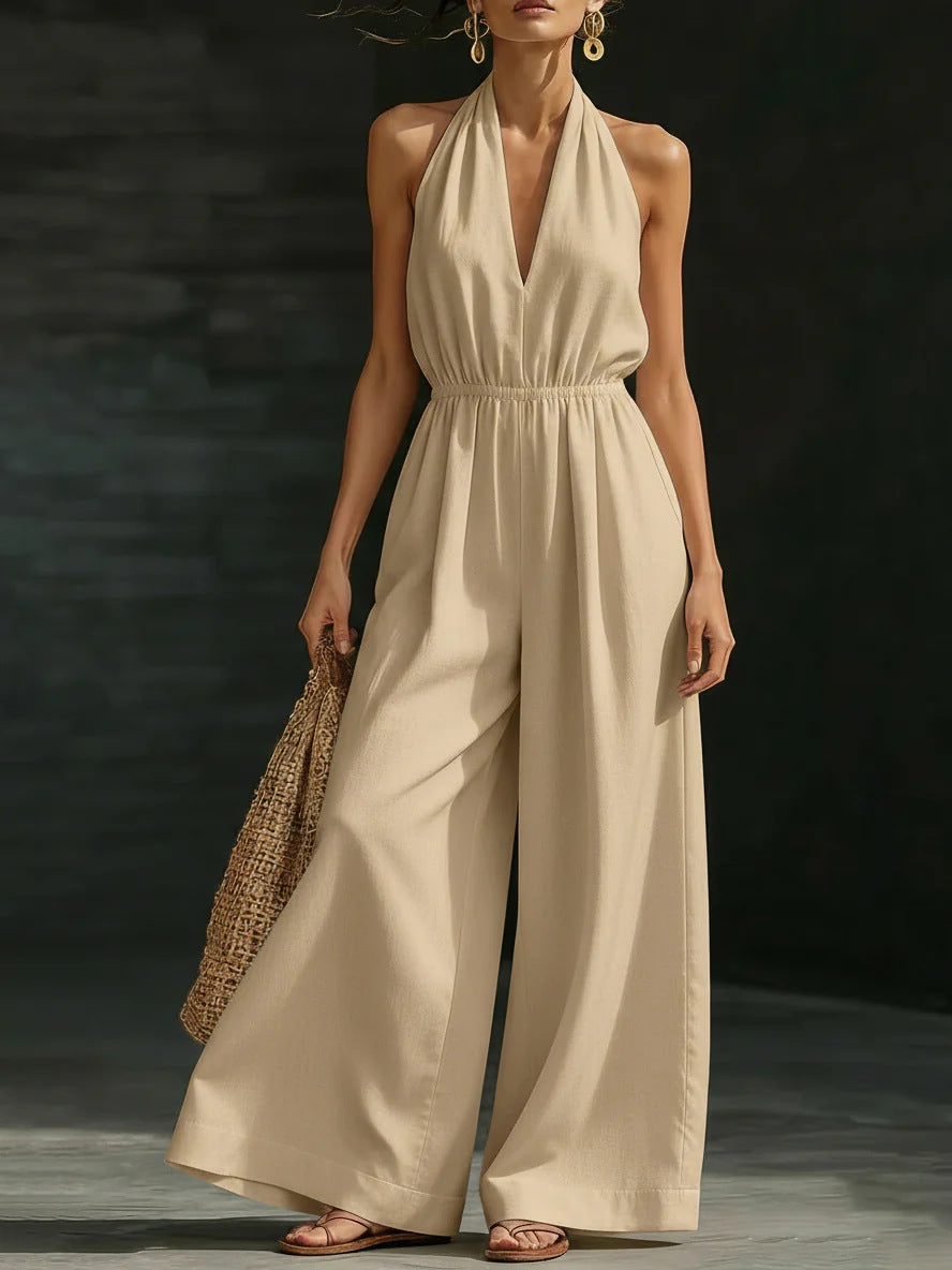 Women's Summer Halter Design Sense Graceful Fashionable Commuter Women's Jumpsuit/clothing
