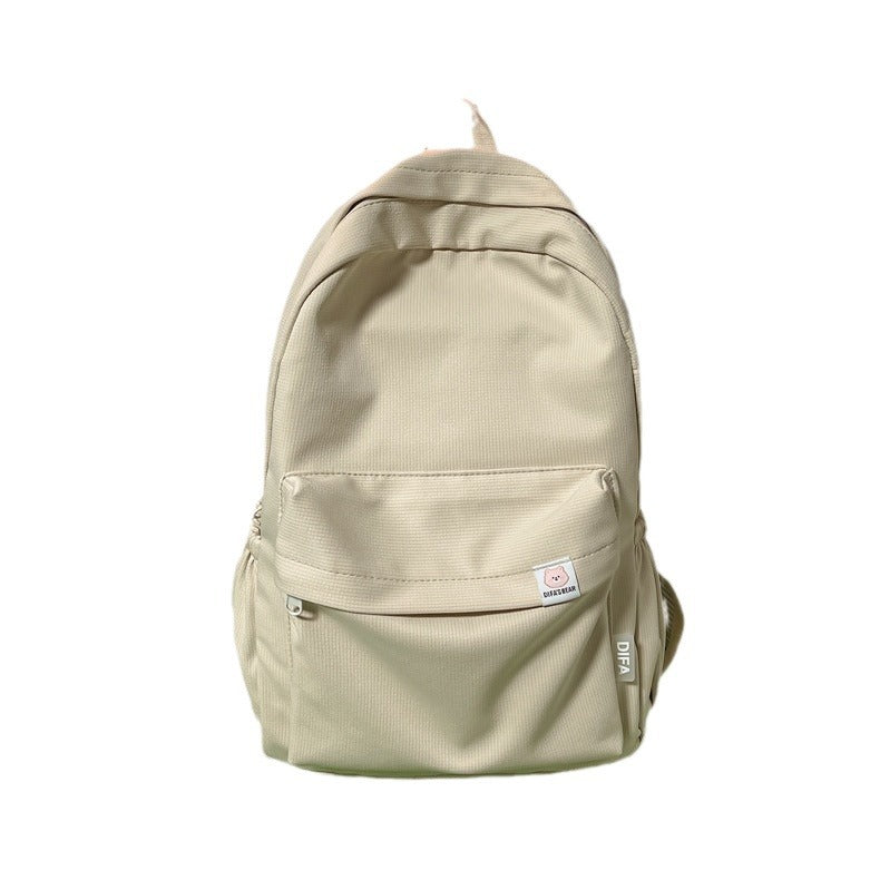 Soft Solid Color Large Capacity Female Backpacks