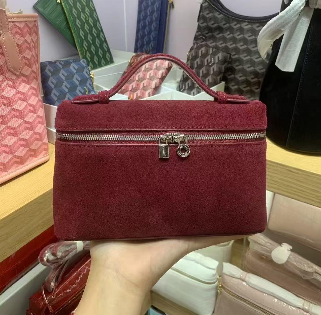 Comfortable Versatile Frosted Suede Lunch Box Crossbody Bags