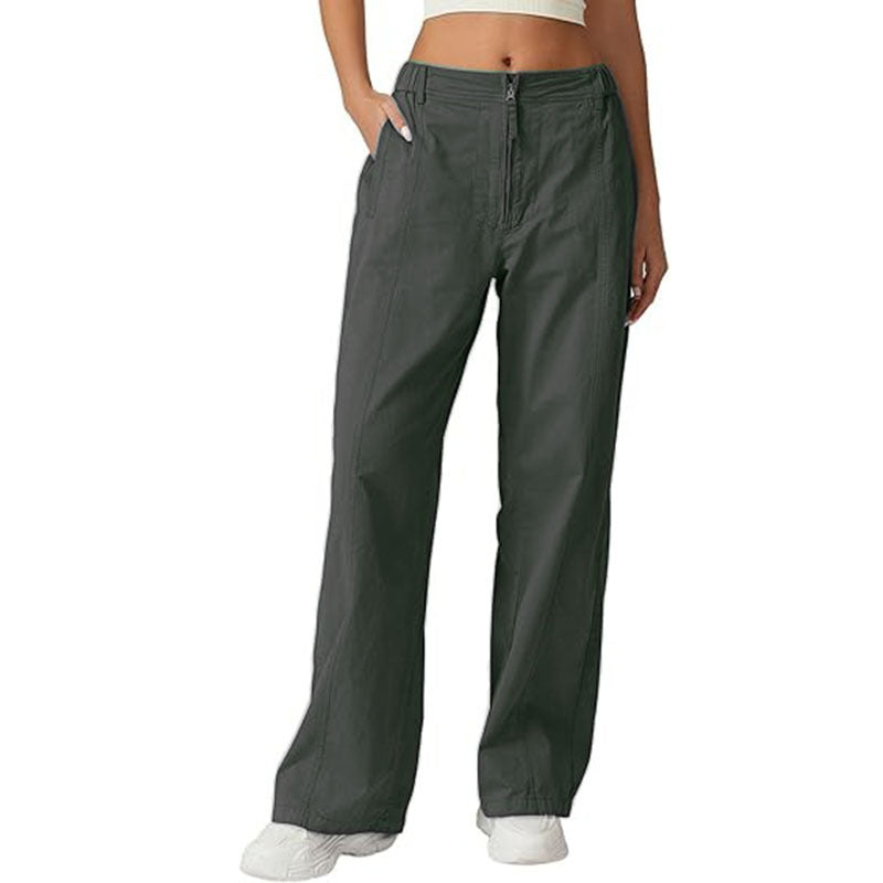 Women's Casual Pocket High Waist Street Style Personalized Fashion Loose Pants