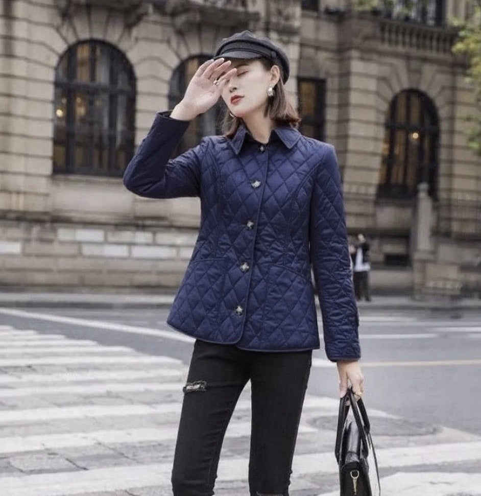 Women's Lapel Single Breasted Thermal Spinning Clothes Coats