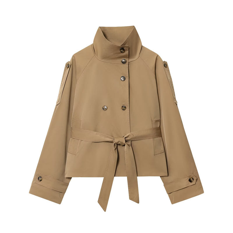 Women's Autumn Fashionable Elegant Double-breasted Trench Clothing