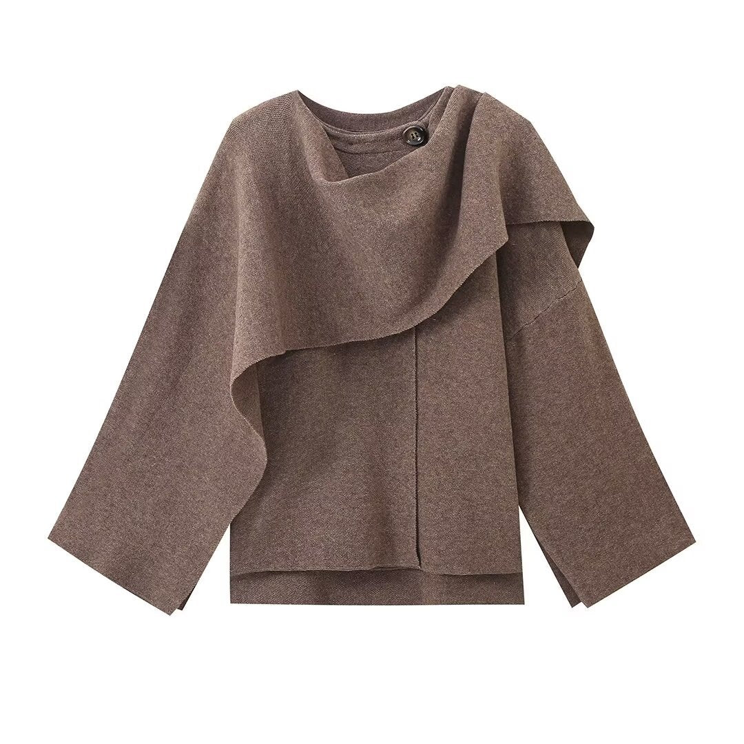 Women's Popular Slouchy Cape Knitted Loose Jackets