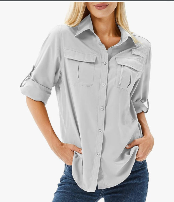 Women's Stretch Shirt Breathable Outdoor Thin Blouses