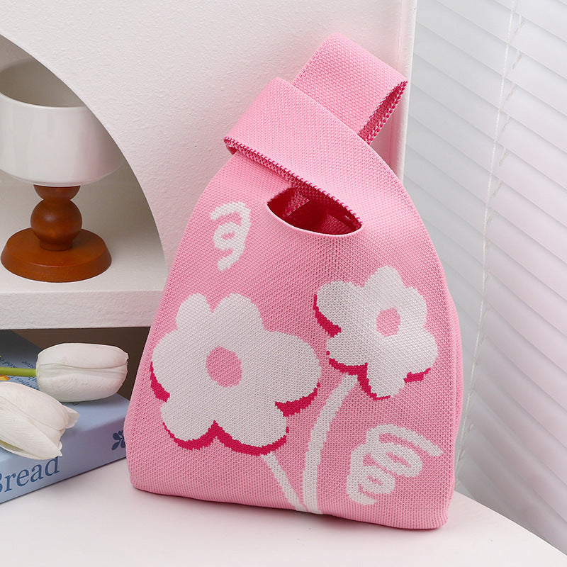 Women's Super Fashionable With Hand Gift Daily Knitted Artistic Bags