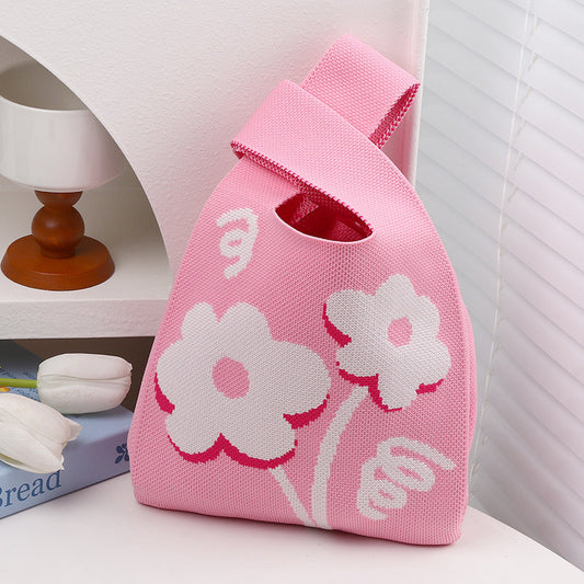 Women's Super Fashionable With Hand Gift Daily Knitted Artistic Bags