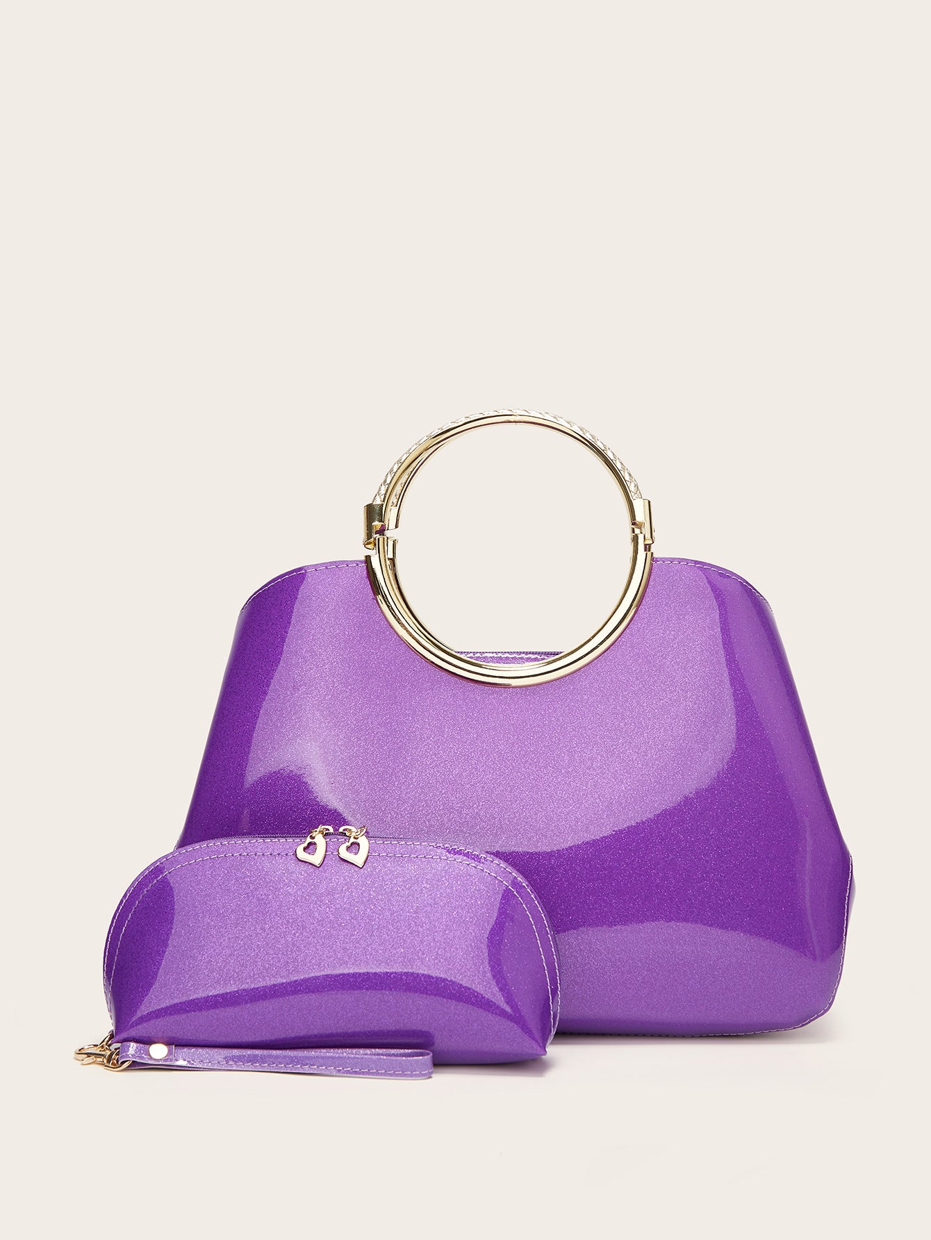 Women's Fashion Patent Leather Red Bridal Handbags