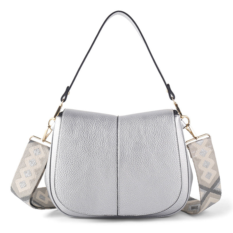 Women's Ribbon Commute Compartment Zipper Underarm Simple Handbags