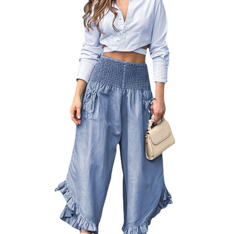 Women's Solid Color Long Sleeve Shirt High Suits