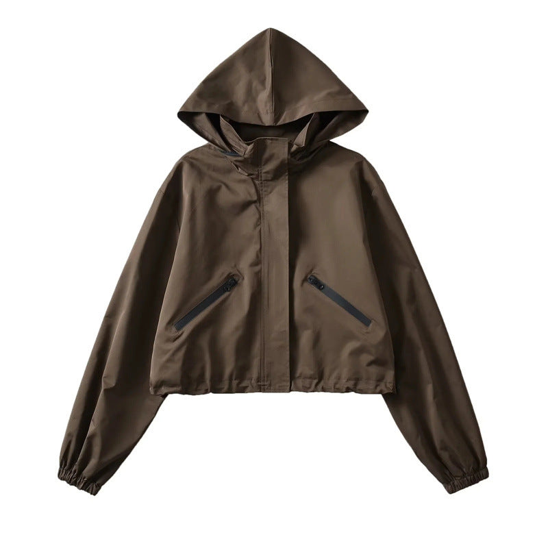 Women's Niche American Hooded Autumn Loose Casual Coats