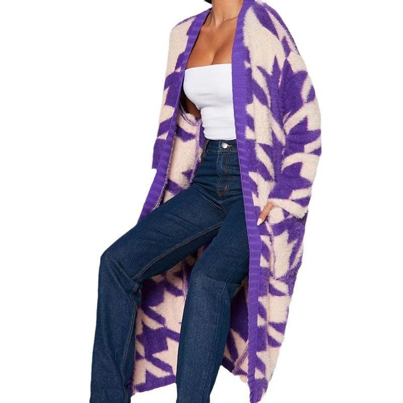 Fashion Geometric Trend Pattern Knitted Temperament Sweaters