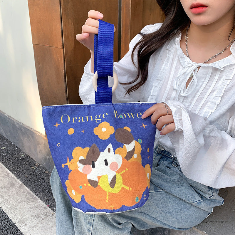 Korean Style Commuter Canvas Cute Cloth Handbags