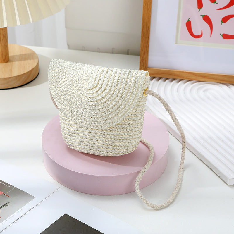 Women's Summer Seaside Holiday Straw Colorful Woven Bags