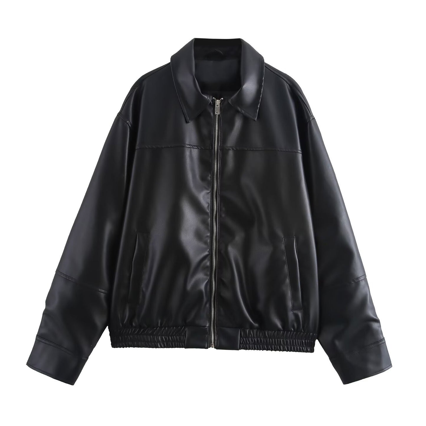Women's Trendy Wild Faux Leather Bomber Jackets