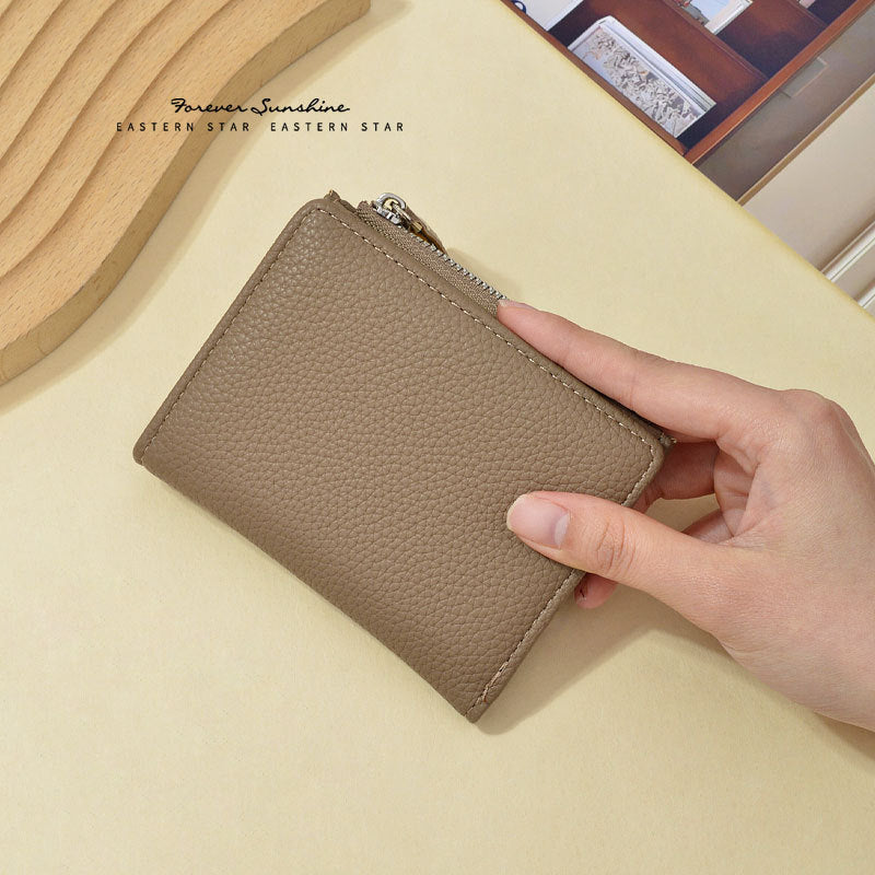 Women's Fashionable Short Large Capacity Zipper Pocket Ladies Wallets