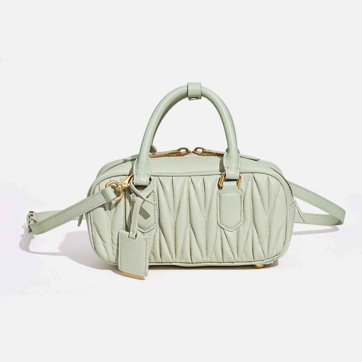 Women's Pleated Bowling Niche High-grade Boston Portable Handbags