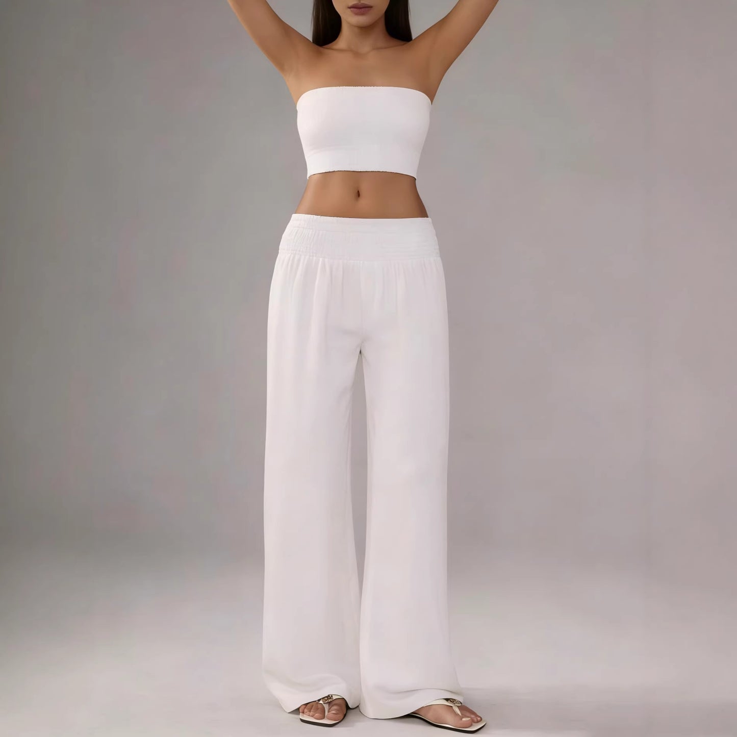 Women's Source High Waist Pure Color Loose Fashion Casual Suit