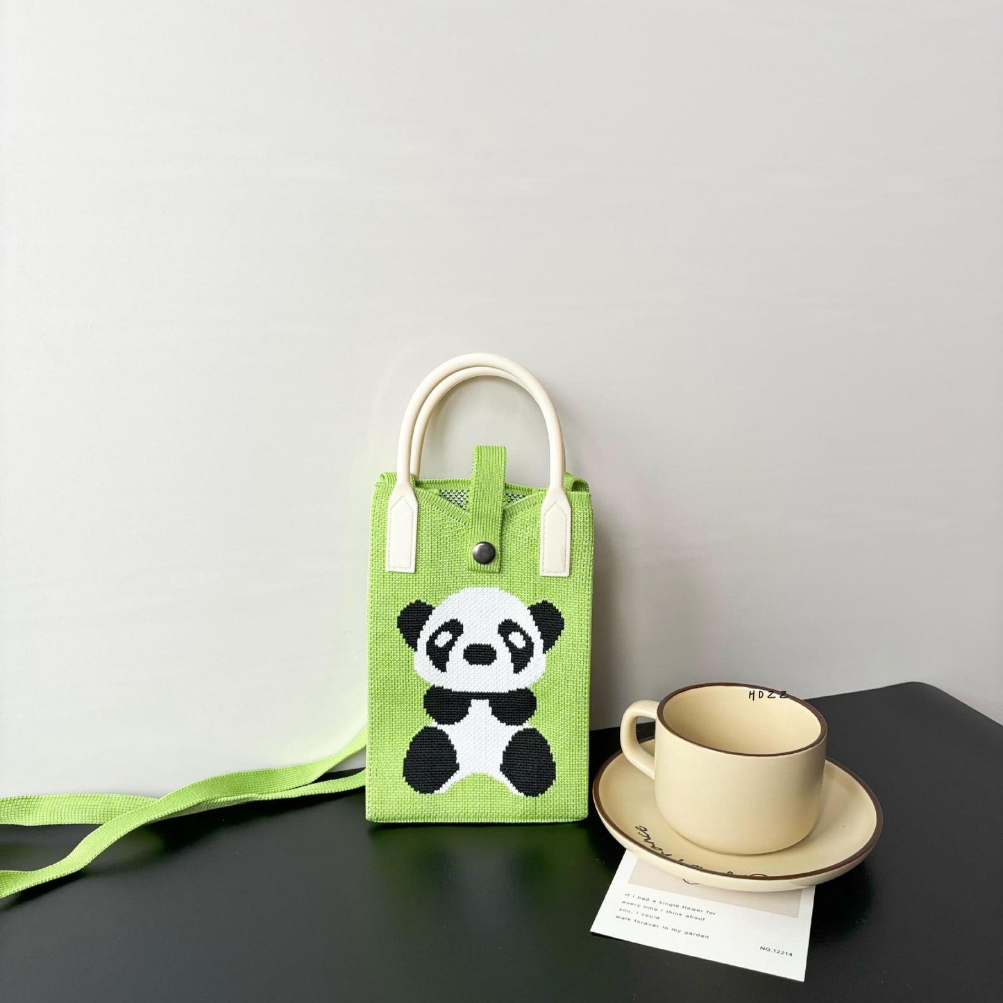 High Sense Mobile Cartoon Knitted Dopamine Bags