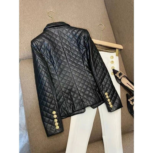 Women's Double Breasted Puffer Silk Cotton Classic Coats