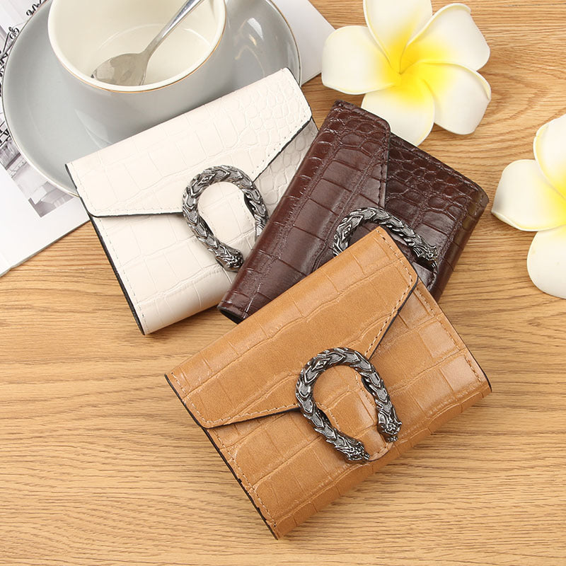 Women's Faucet Crocodile Pattern Fashion Simple Multifunctional Ladies Wallets