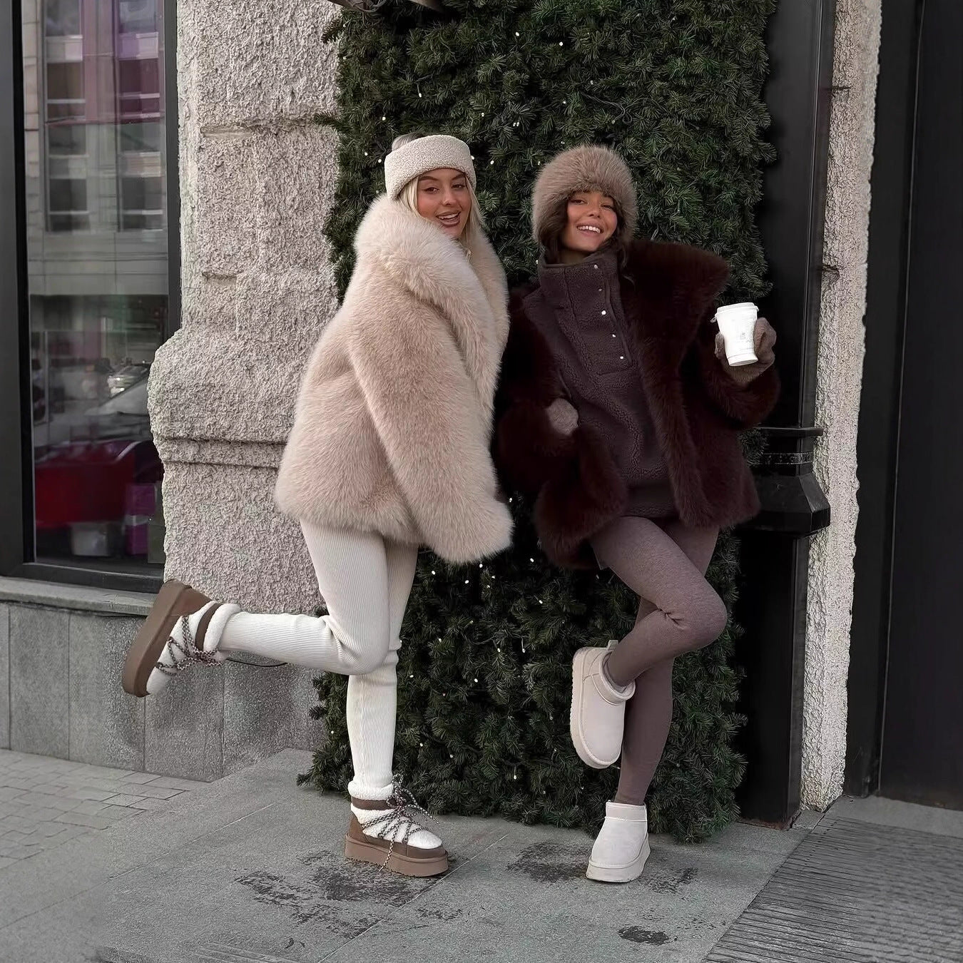 Faux Fur Thick Fluffy Imitation Fox Coats