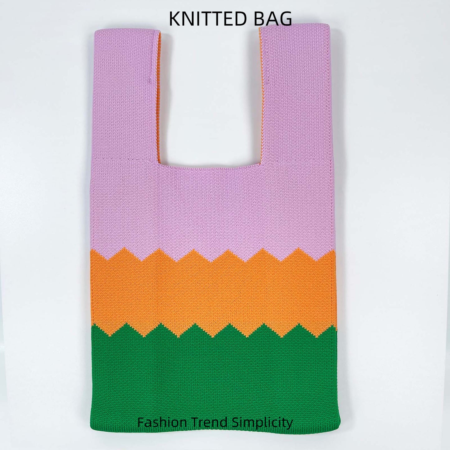 Women's Flower Knitted Large Capacity Totes Wrist Handbags