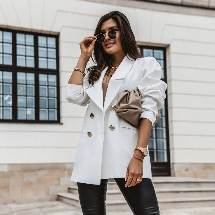 Women's Urban Style Temperament Cloth Collar Loose Suits