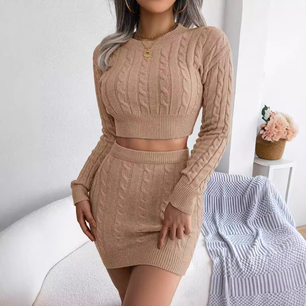 Glamorous Fashion Women's Twist Hip Knitting Skirts