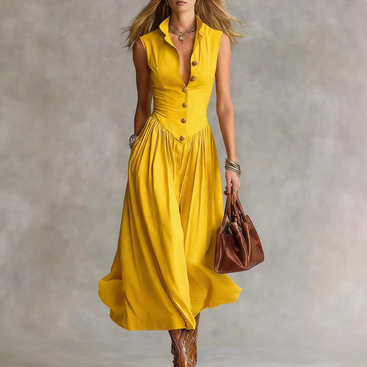 Women's Spring French Style Temperament Elegant Goddess Slimming Lapel Long Clothing