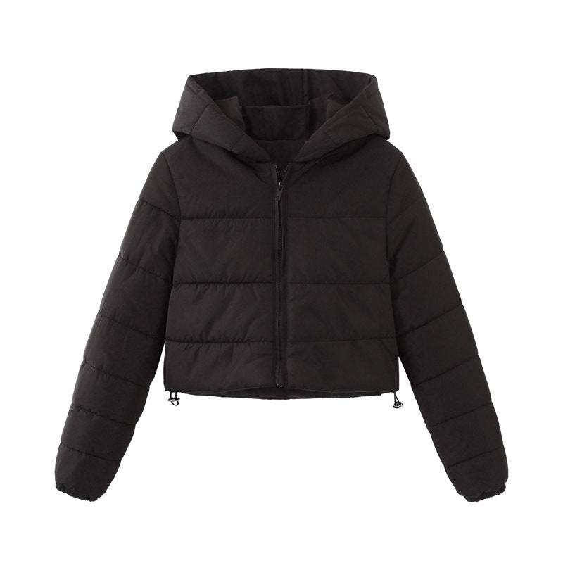 Women's Long-term Available Hooded Cotton Hand Plug Jackets
