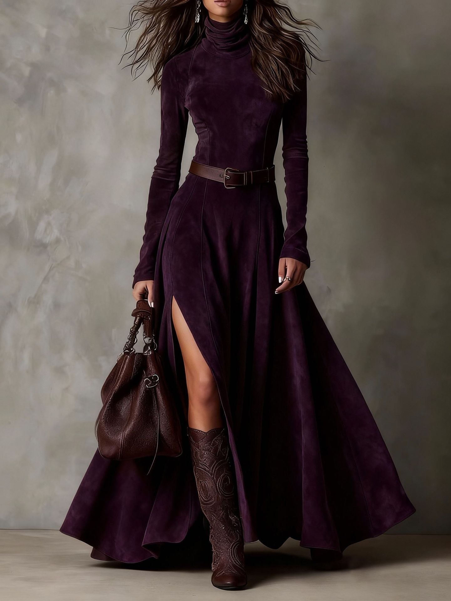 Glamorous Fashionable Elegant Long Dress Belt Dresses