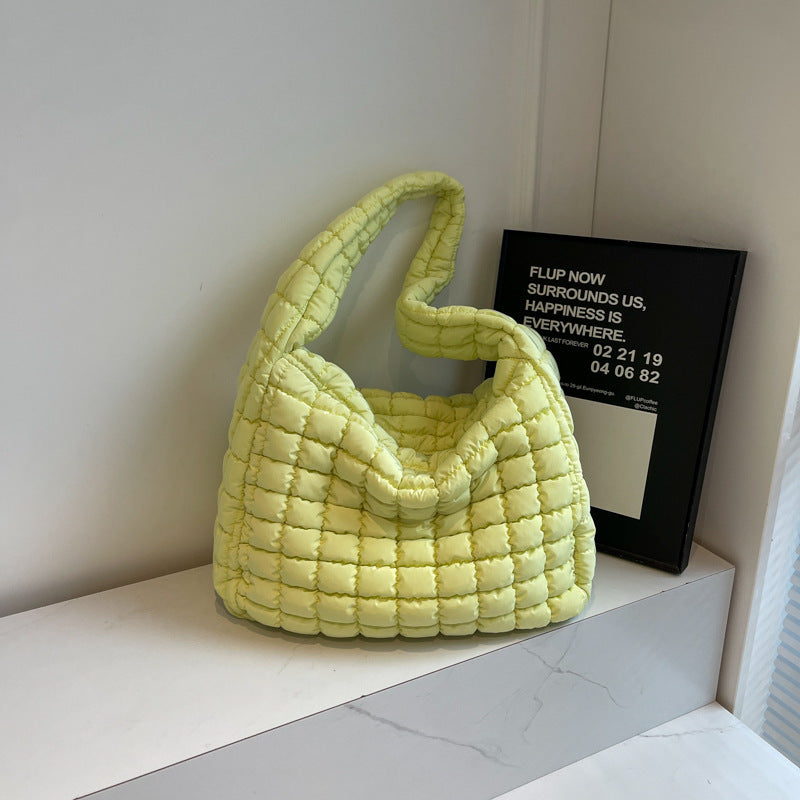 Women's Pleated Cloud Large Capacity Down Cotton Travel Bags