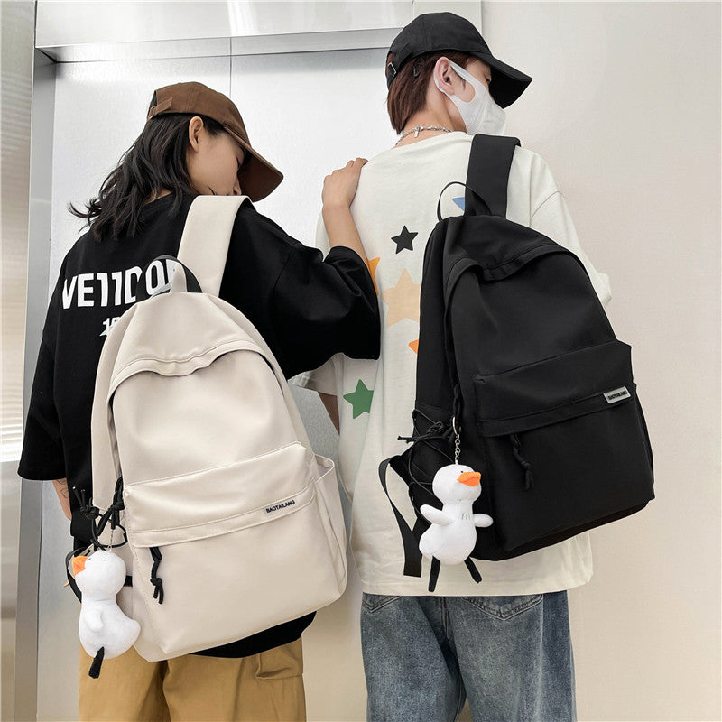 Women's High-grade Canvas Boys High Simple Large Middle School Students' Schoolbags