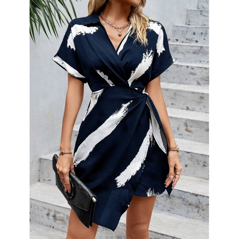 Cool Women's Summer Elegant Sleeve Printed Dress