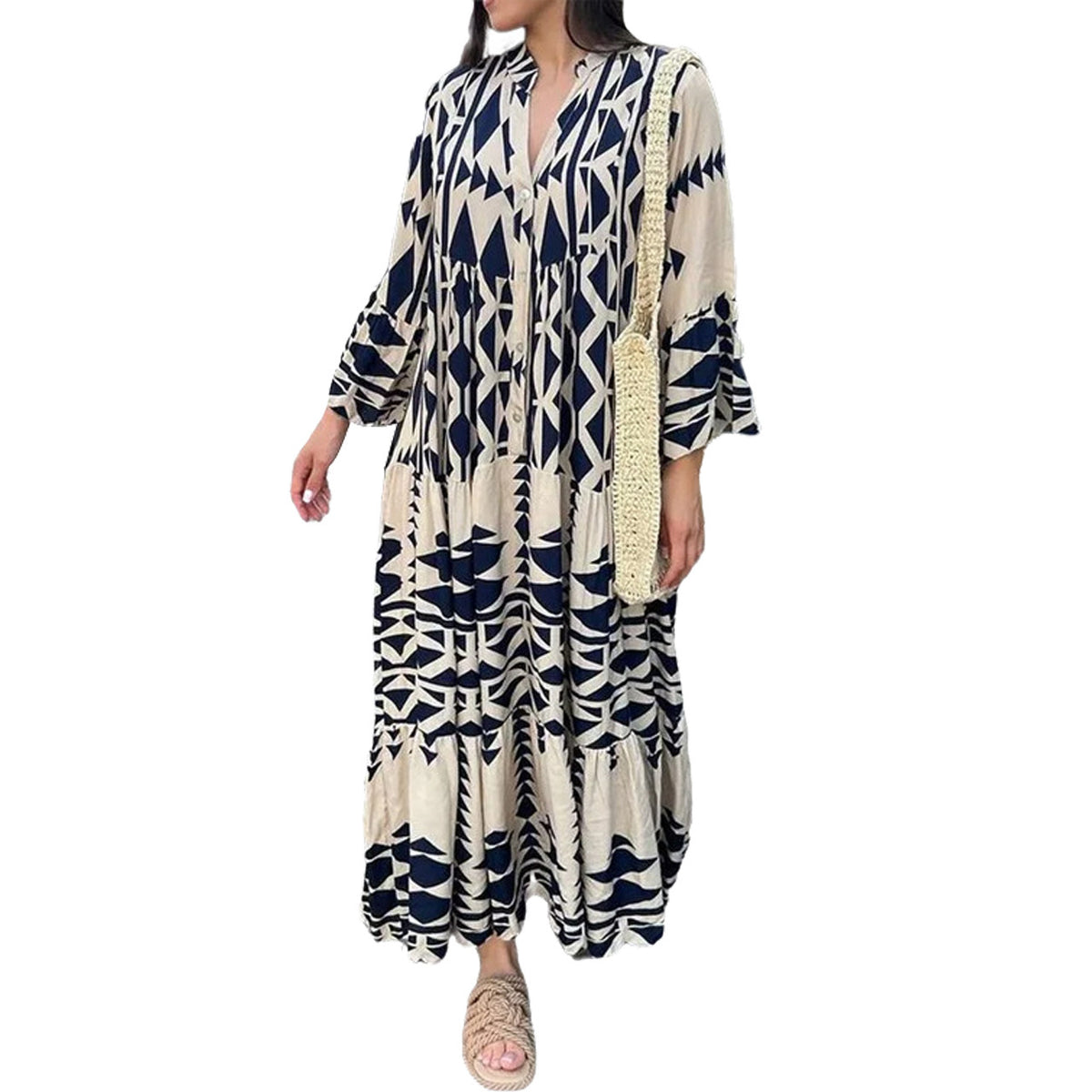 Creative Pretty Women's Printed Shirt Bohemian Skirts