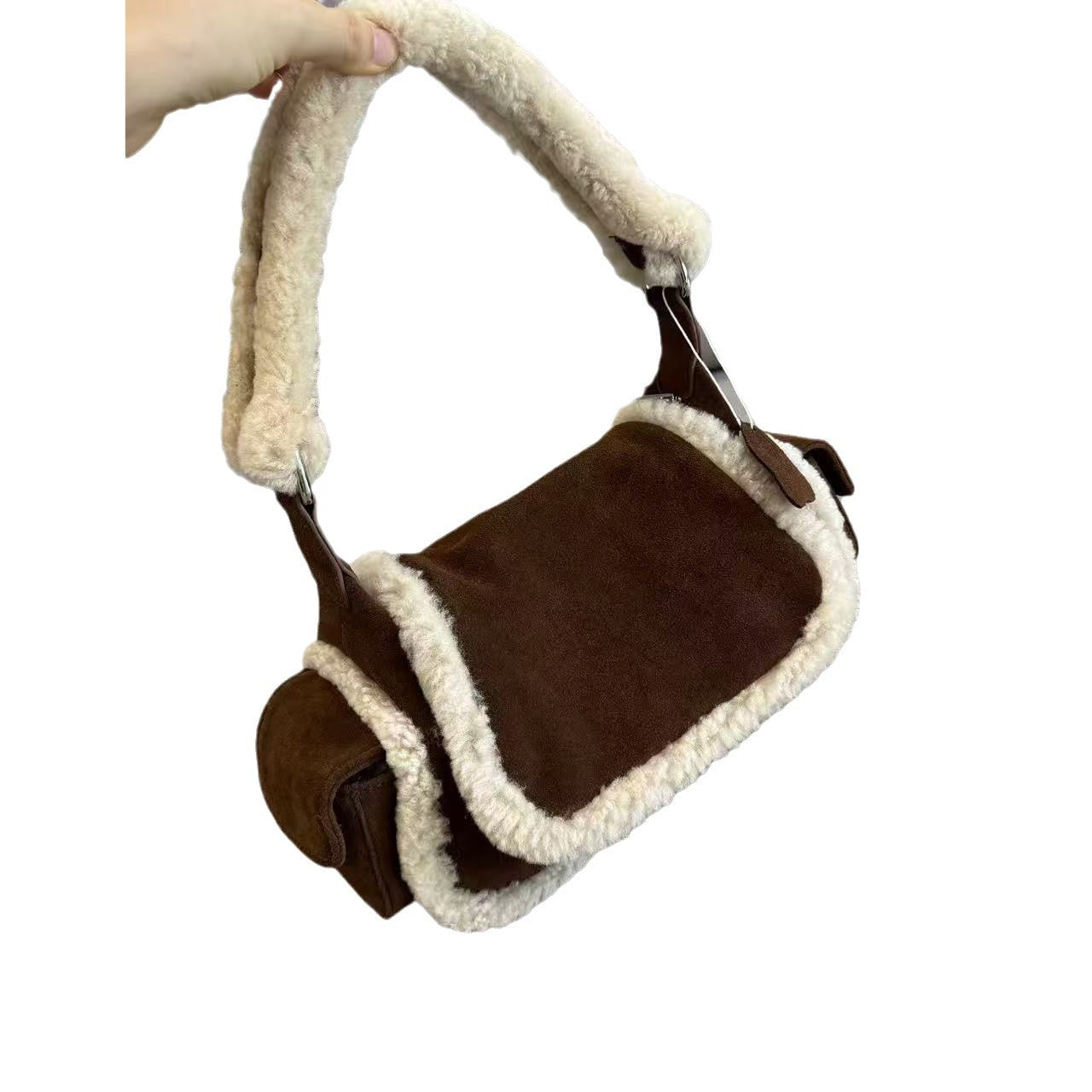 Wool Cowhide Underarm Real Frosted Hot Bags