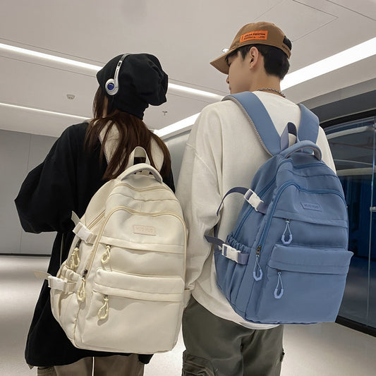 Women's & Men's & Korean Large Capacity Simple College Backpacks