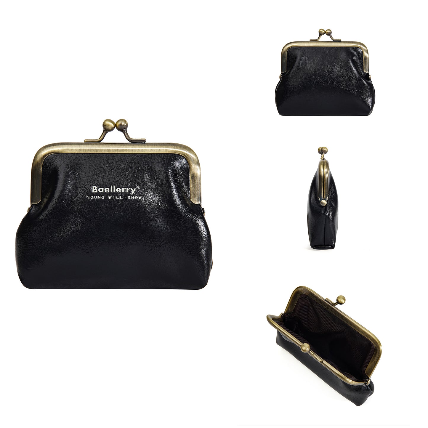 Women's Short Leather Tinplate Relatively Mouth High Ladies Wallets