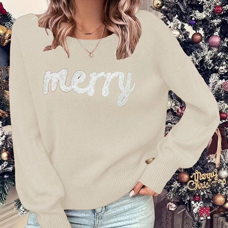 Women's Unique Graceful Christmas Long-sleeved Pullover Sweaters