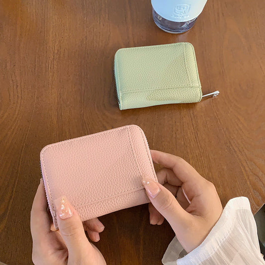 Women's Short Simple Large Capacity Zipper Ladies Wallets