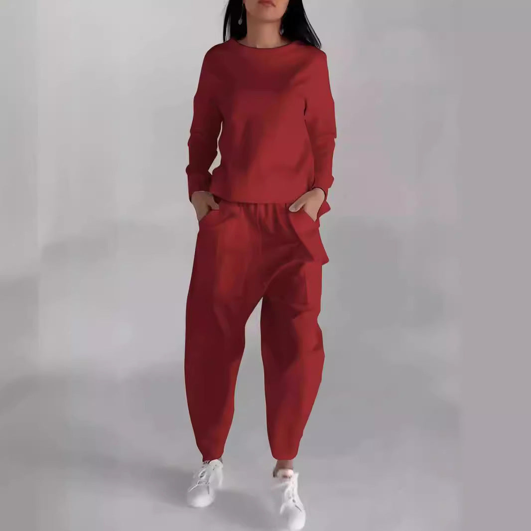 Autumn Craft Trendy Sports Solid Color Fashion Casual Suit