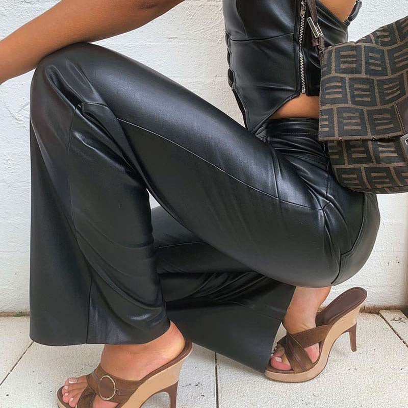 Women's High Waist Straight Casual Temperament Commute Pants